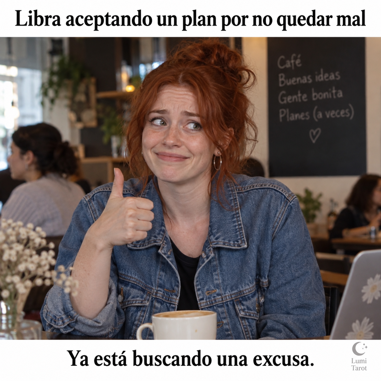 Meme de Libra: acepta un plan por educación mientras empieza a pensar una excusa para cancelarlo.